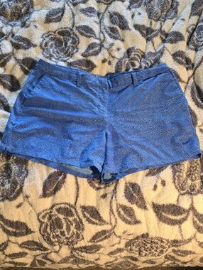 Nike Blue Patterned Dri Fit Golf Women's Athletic Shorts